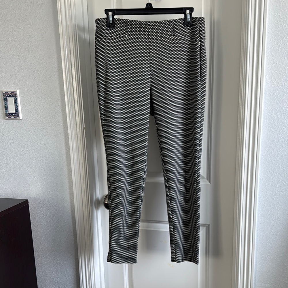 Rafaella Comfort Chic Black and White Patterned Pants